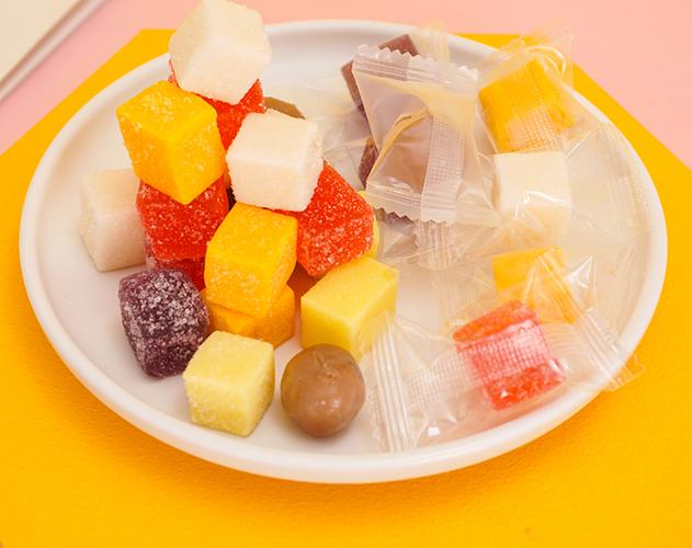 方块芒果软糖果汁软糖糕零食小吃网红散装椰子味糖果食品结婚喜糖方块